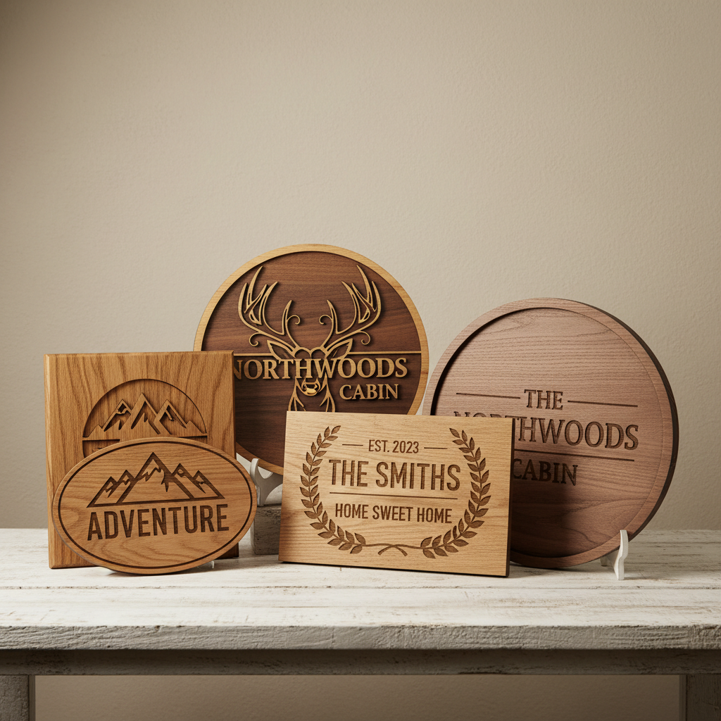 Laser Cut Wood Signs